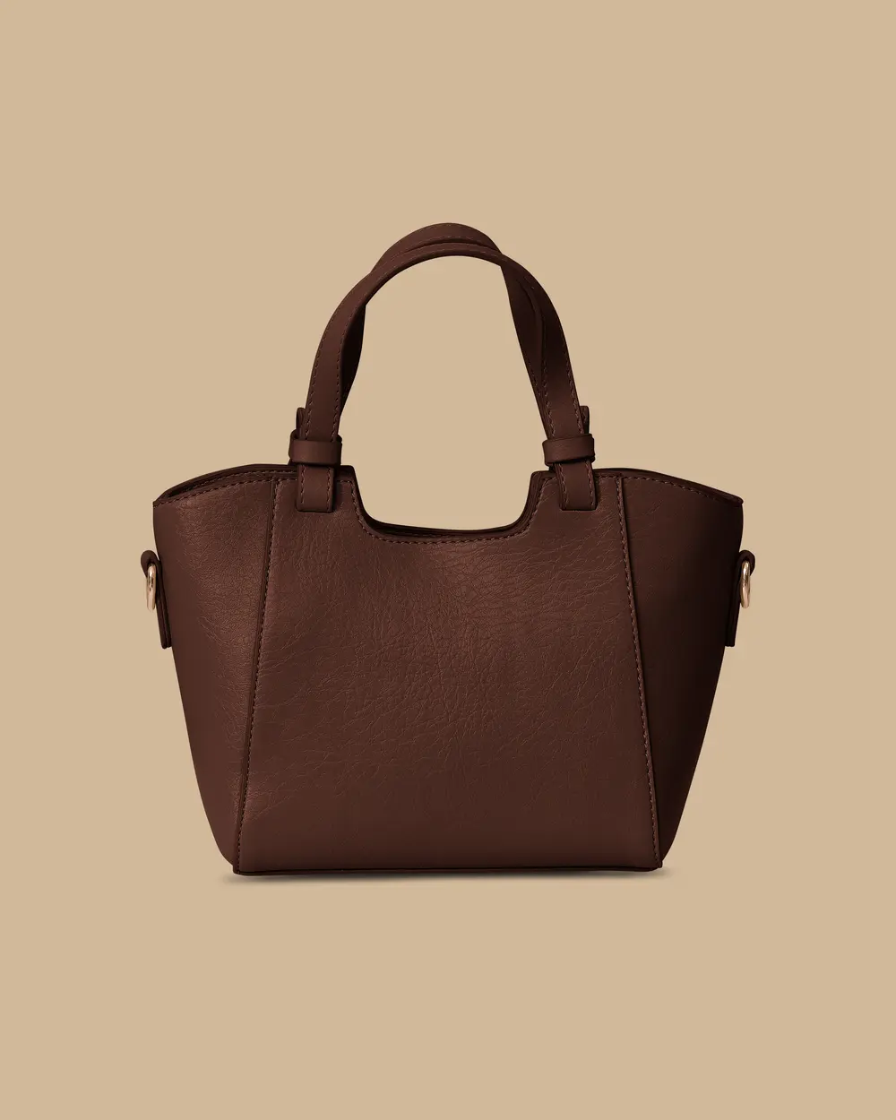 Leather Look Double Handle Bag