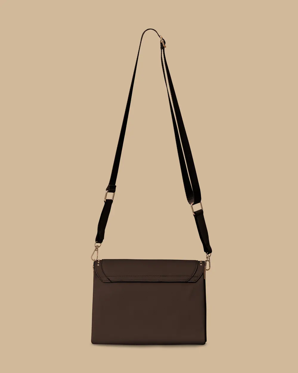 Staple Detailed Shoulder Bag with Cover