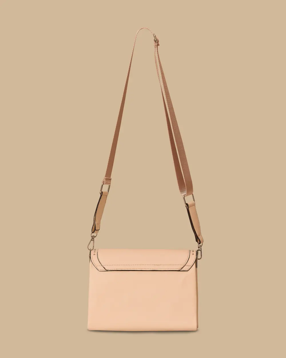 Staple Detailed Shoulder Bag with Cover