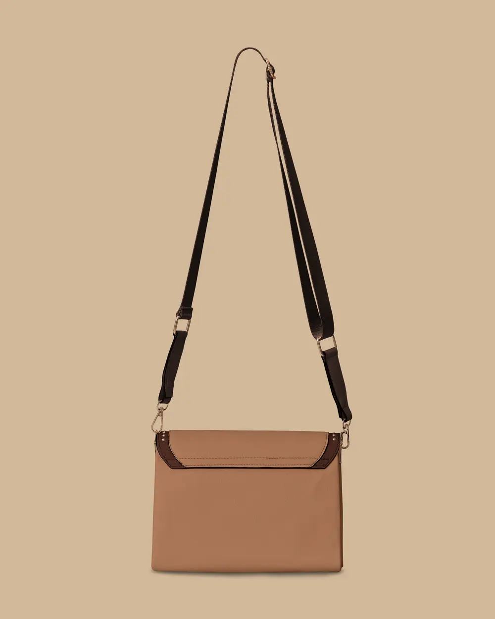 Staple Detailed Shoulder Bag with Cover