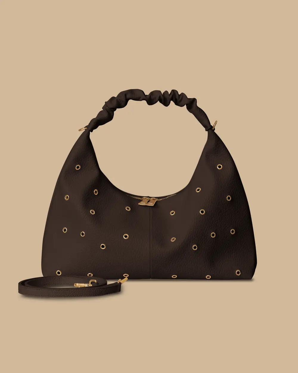Metal Detailed Zipper Bag
