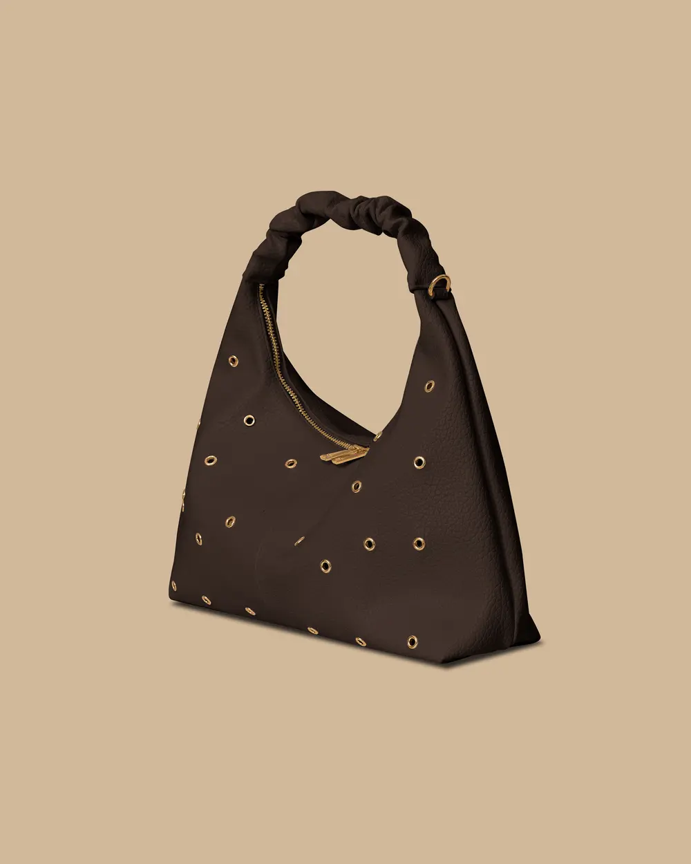 Metal Detailed Zipper Bag