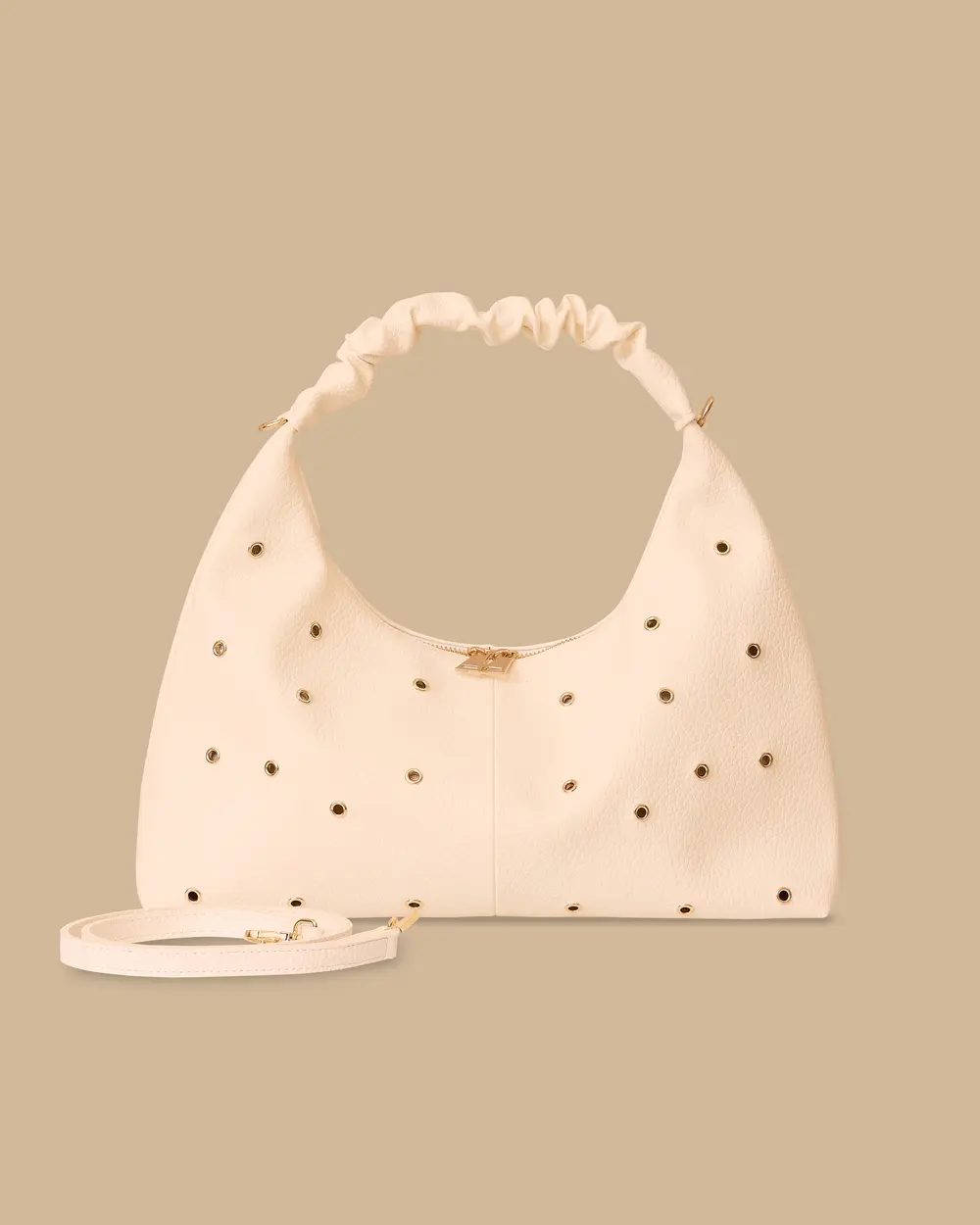 Metal Detailed Zipper Bag