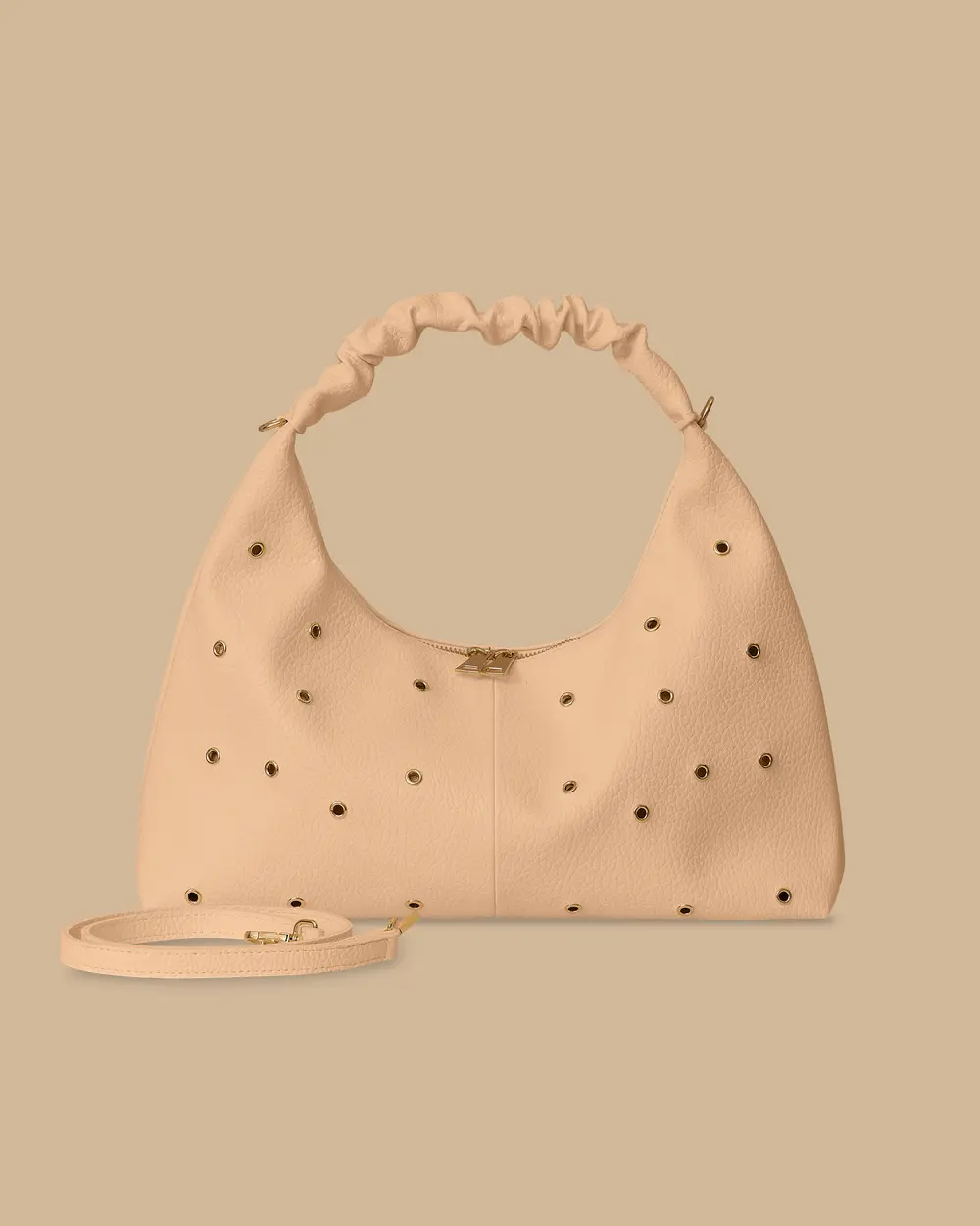 Metal Detailed Zipper Bag