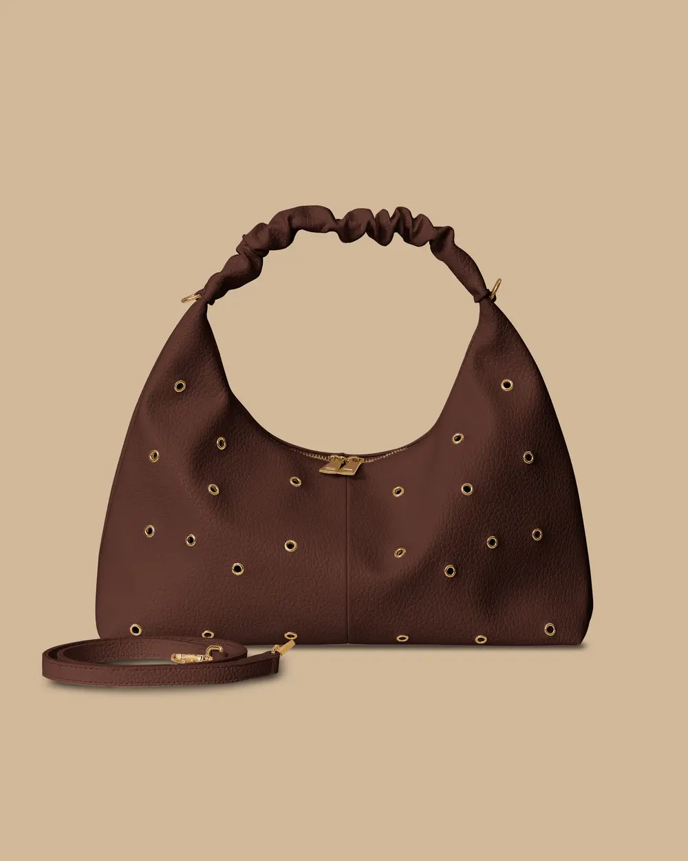 Metal Detailed Zipper Bag