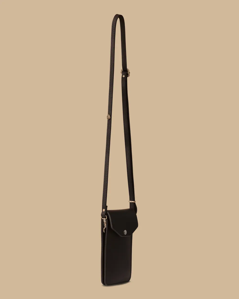 Adjustable-Strap Mini Bag with Lid