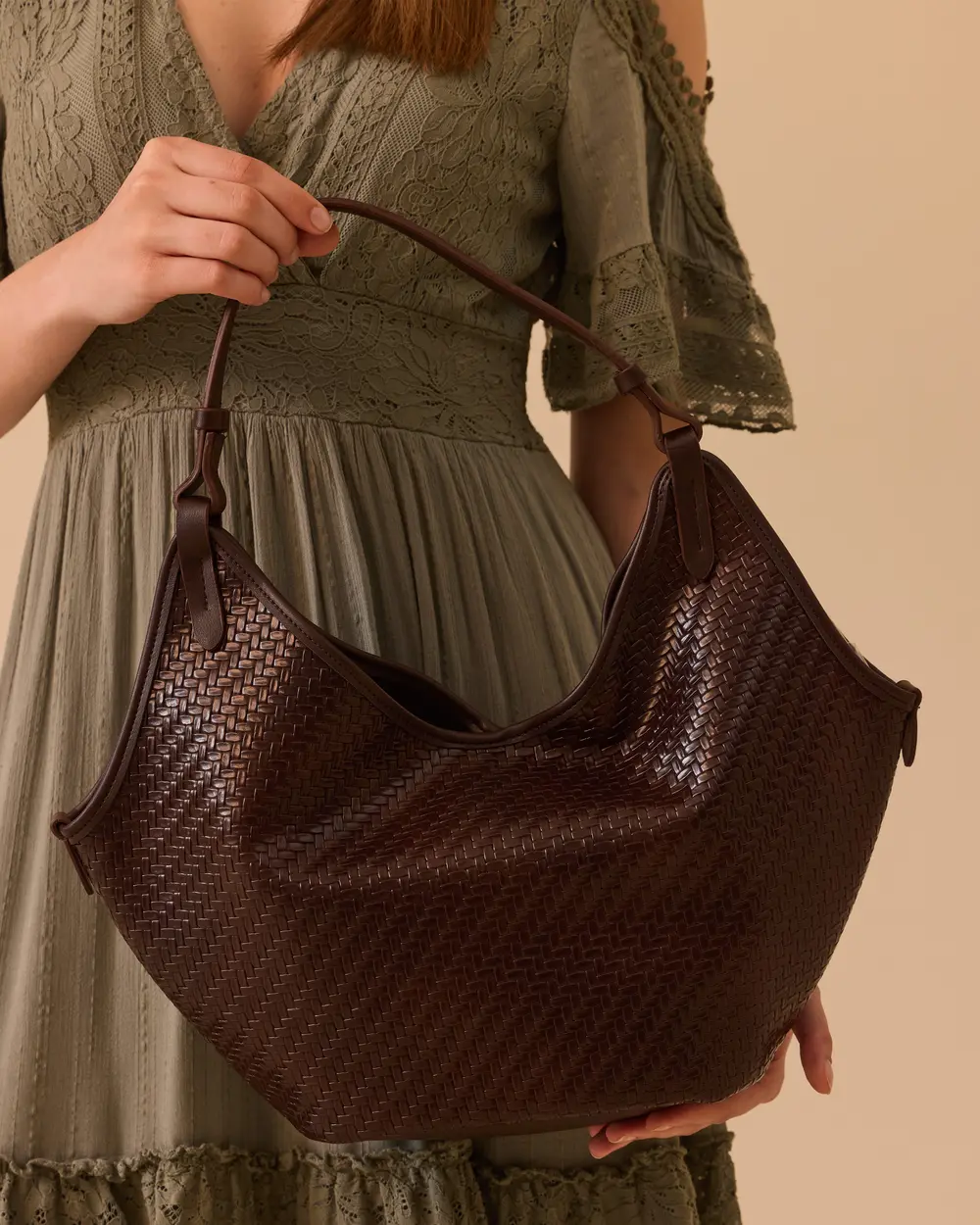 Knit Patterned Shoulder Bag