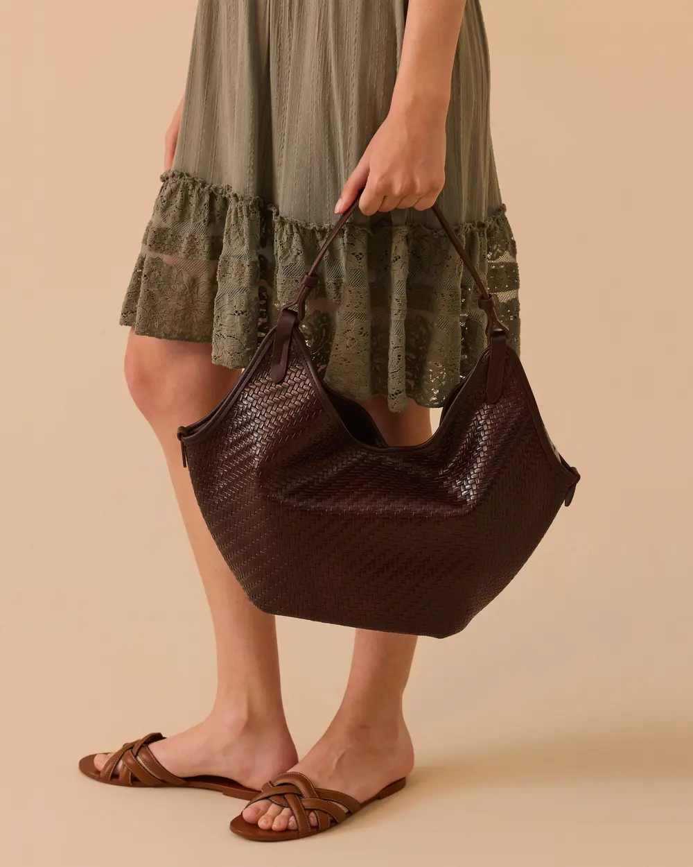 Knit Patterned Shoulder Bag