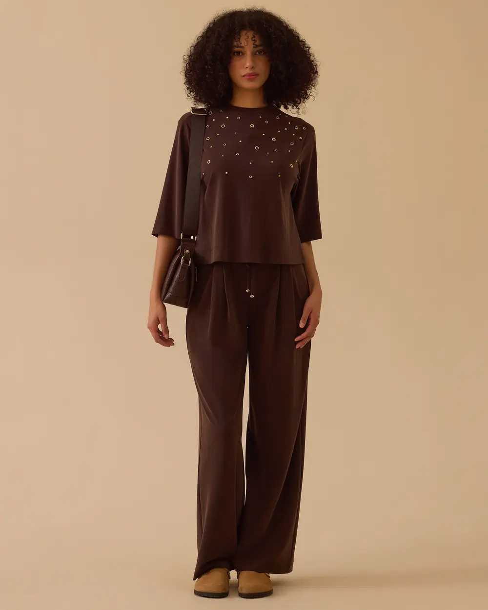 Bağcıklı Pile Detaylı Eşofman Altı