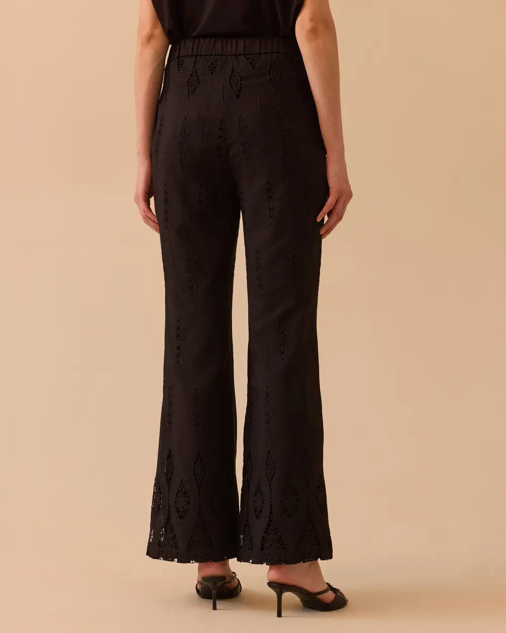 Patterned Flared Trousers