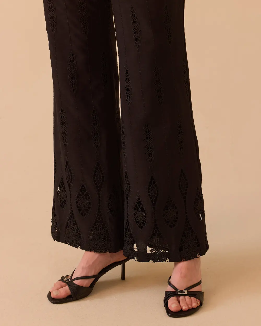 Patterned Flared Trousers