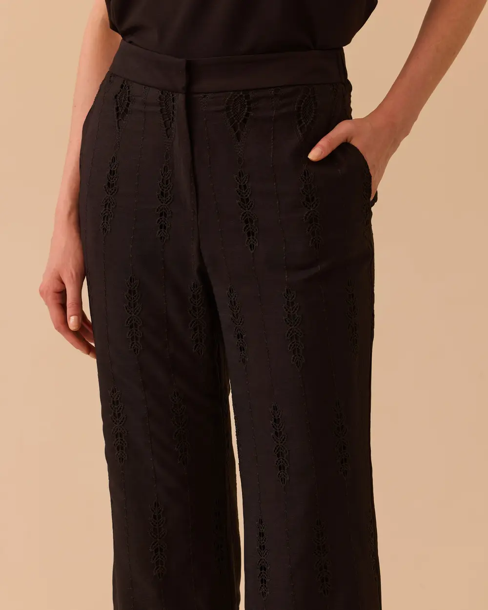 Patterned Flared Trousers