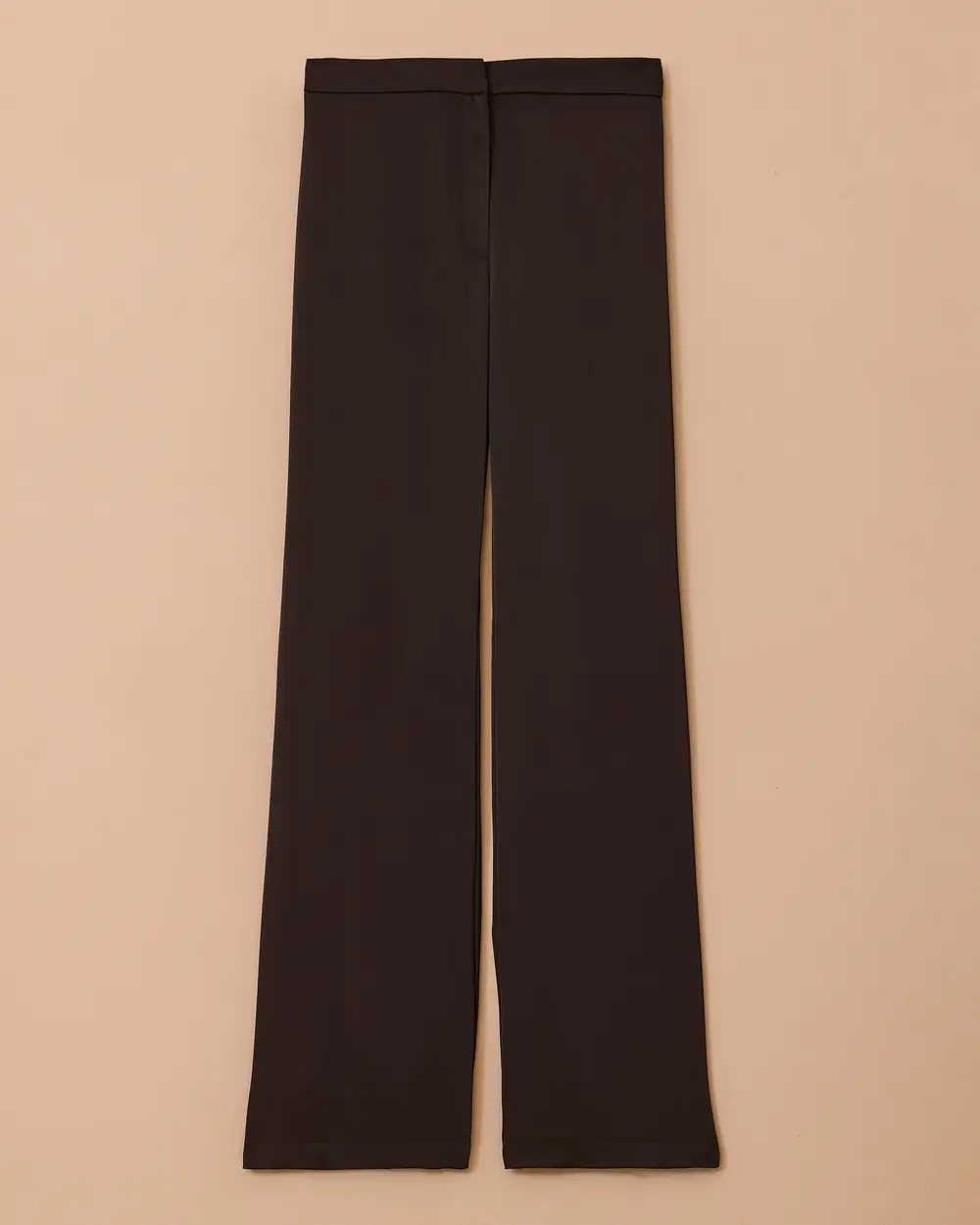 Straight Cut Wide Leg Satin Pants