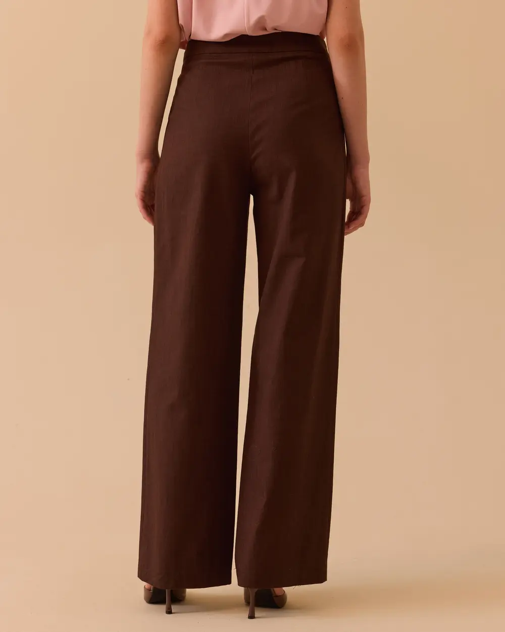 Double Pleated Full Length Linen Pants