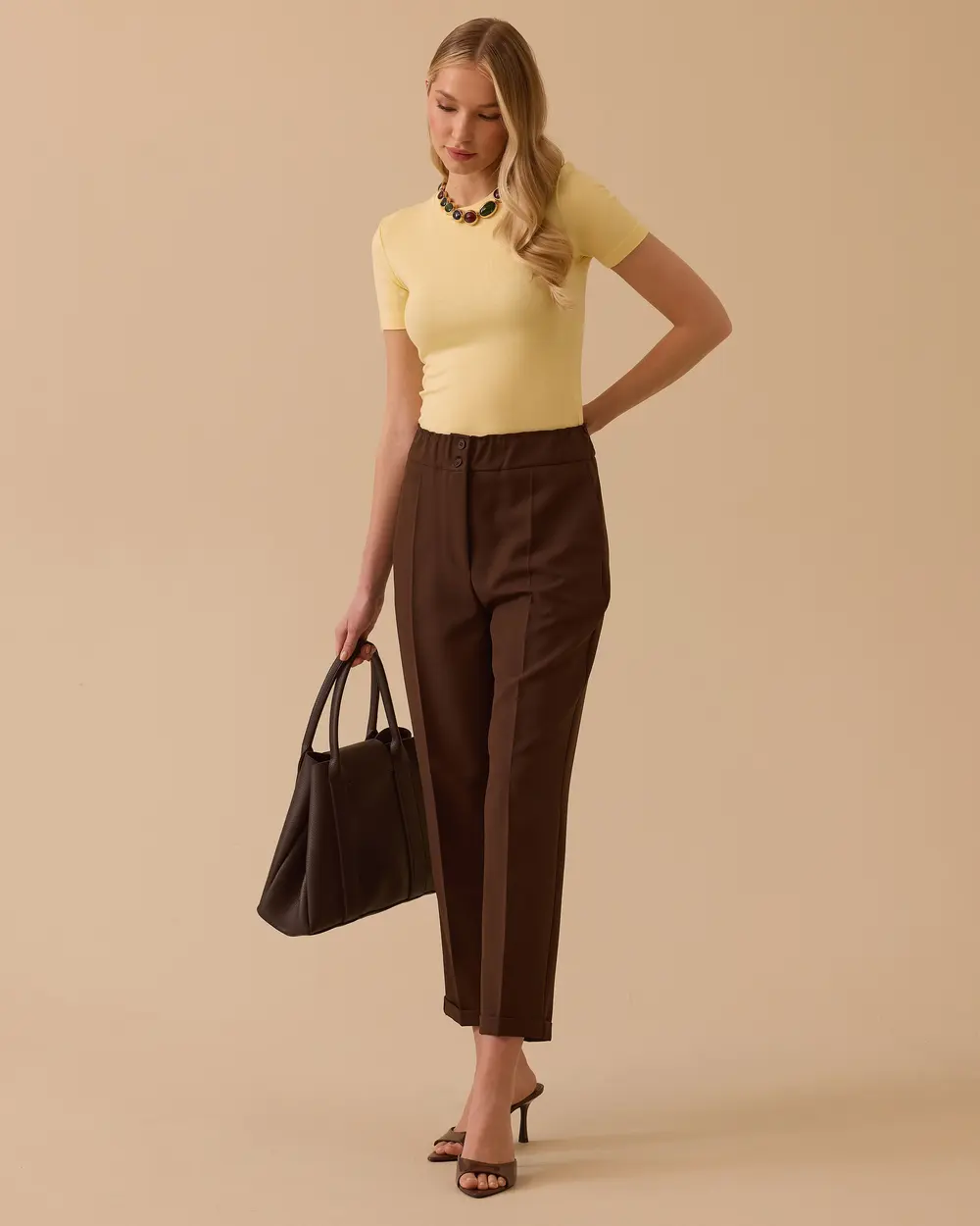 Lena Carrot Cut Ankle Length Pants