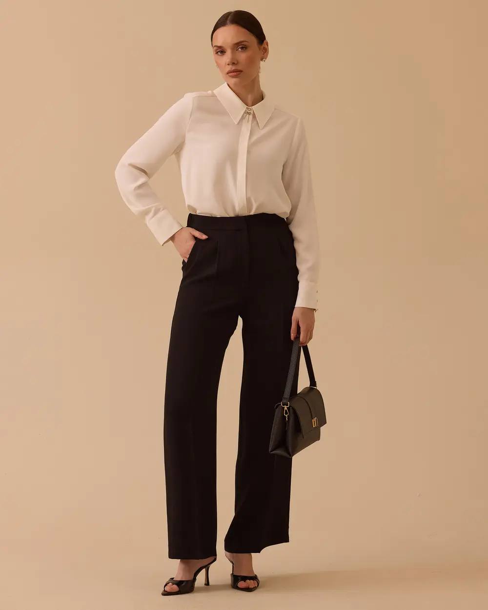 Elena Tek Pile Genis Paça Pantolon