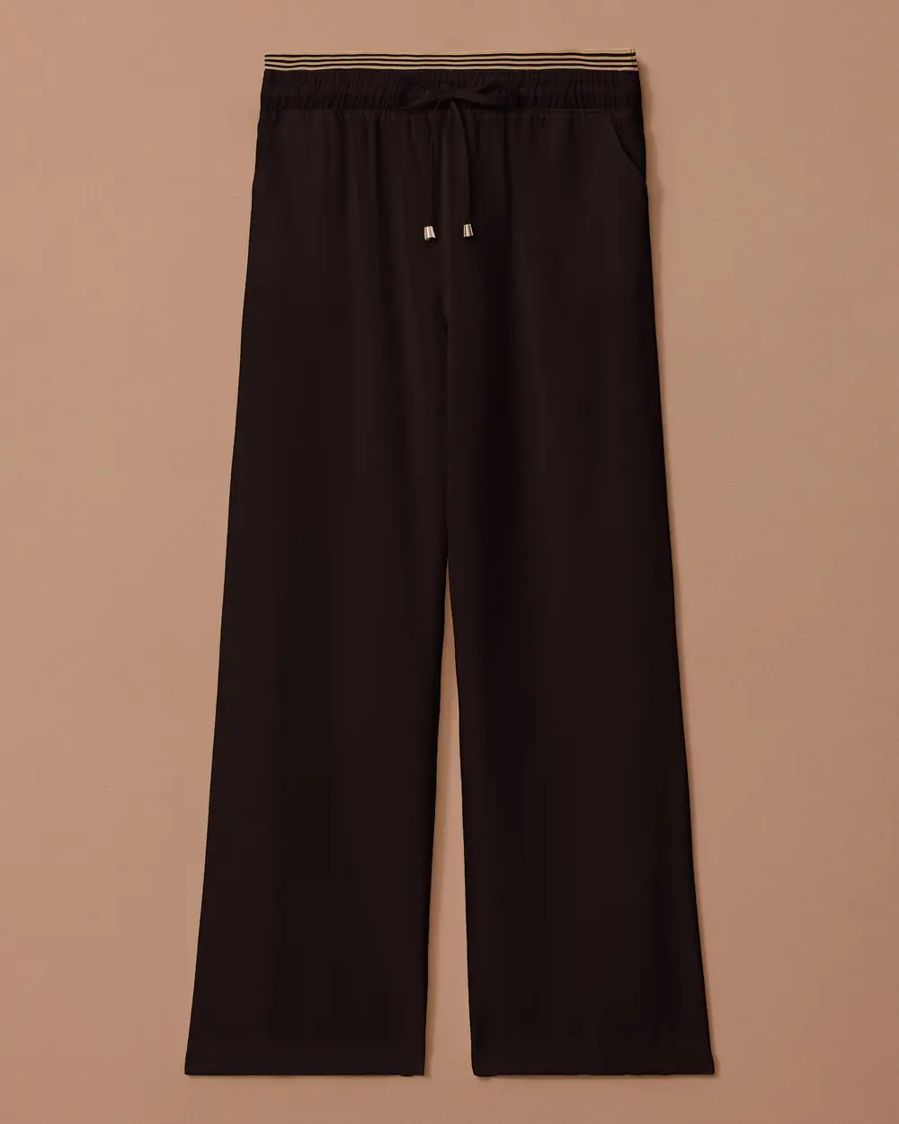 Relaxed Fit Pants with Elastic Waist