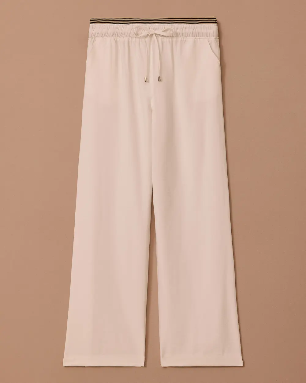 Relaxed Fit Pants with Elastic Waist