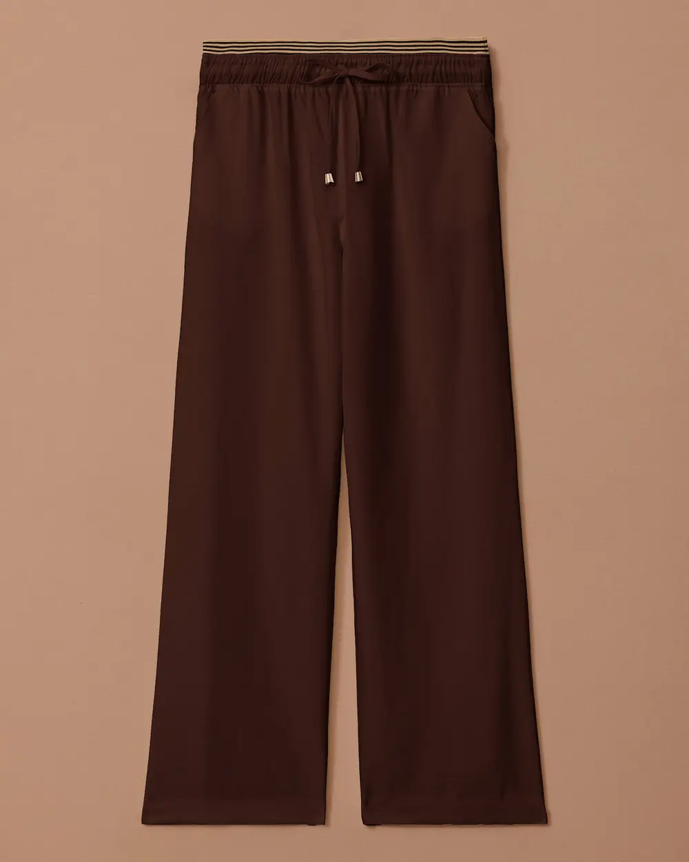 Relaxed Fit Pants with Elastic Waist