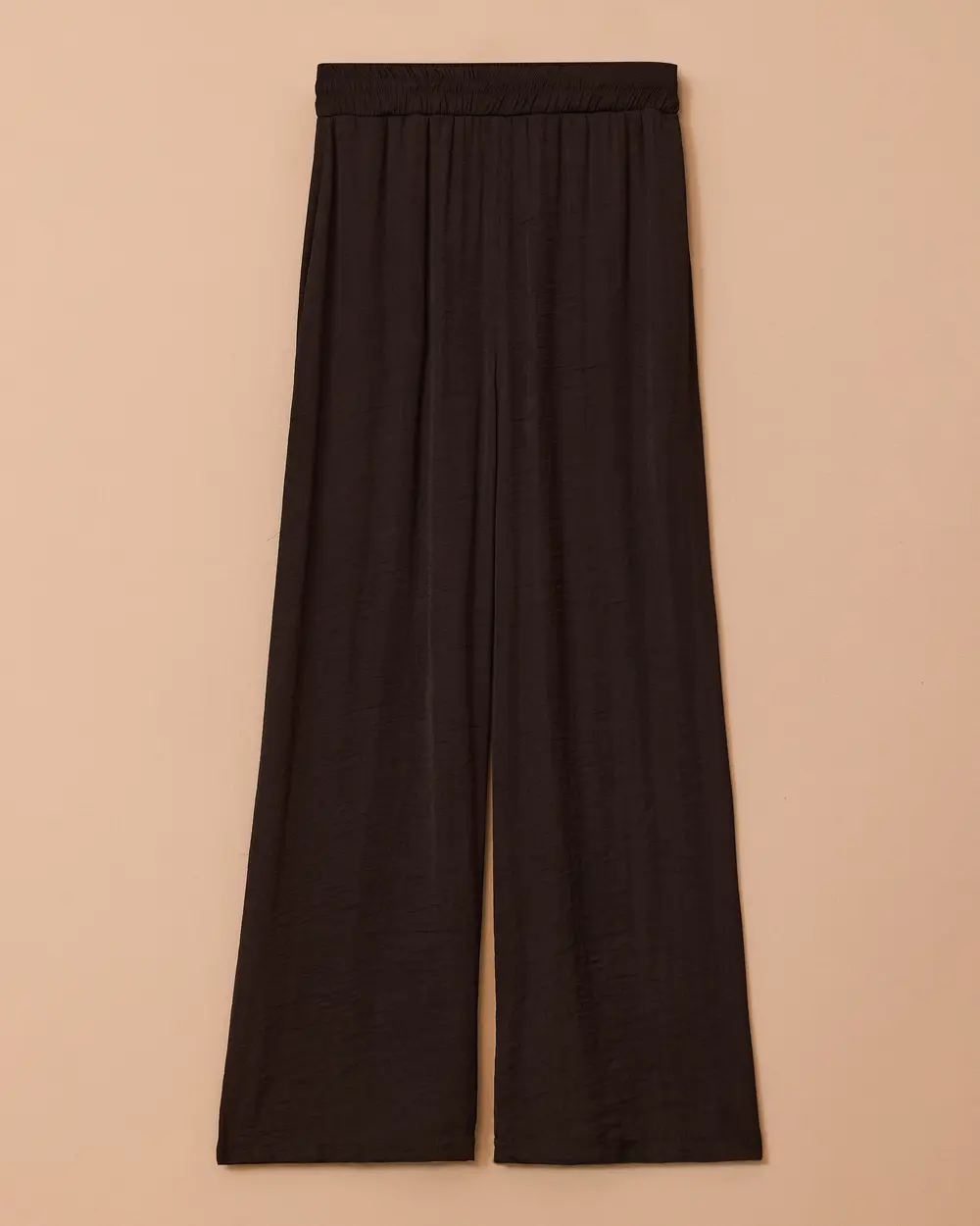 Saten Görünümlü Wide Leg Pantolon