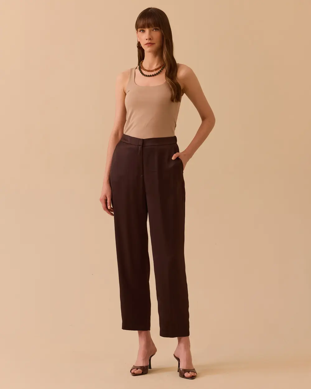 Regular Waist Carrot Cut Stylish Pants