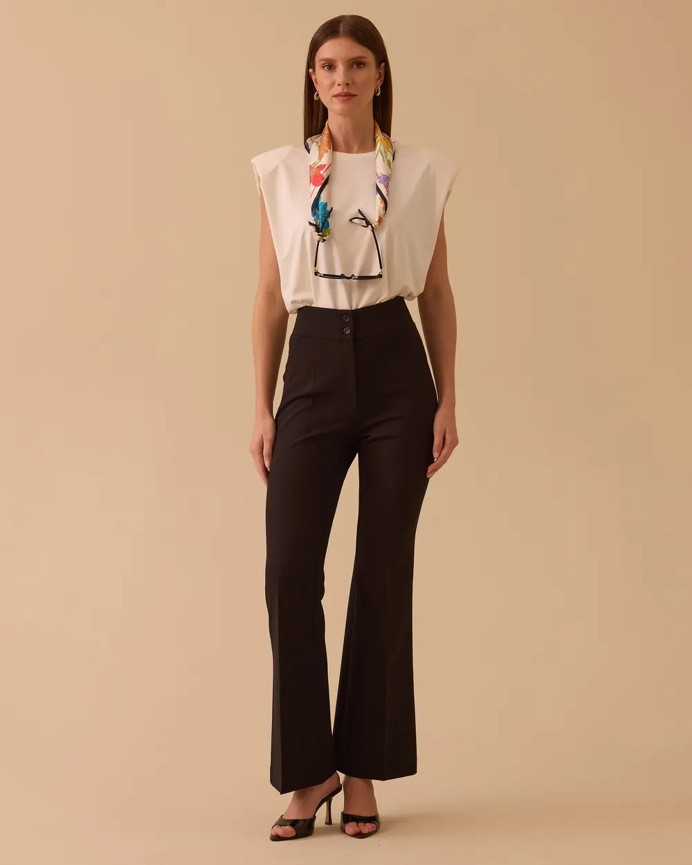 High Waist Full Length Classic Pants