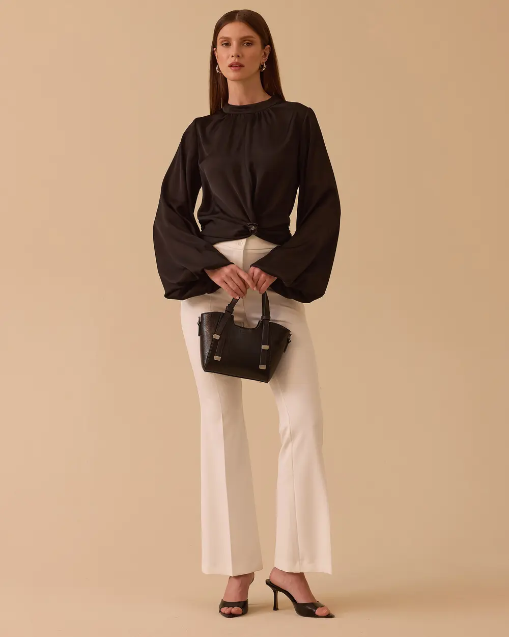 High Waist Full Length Classic Pants