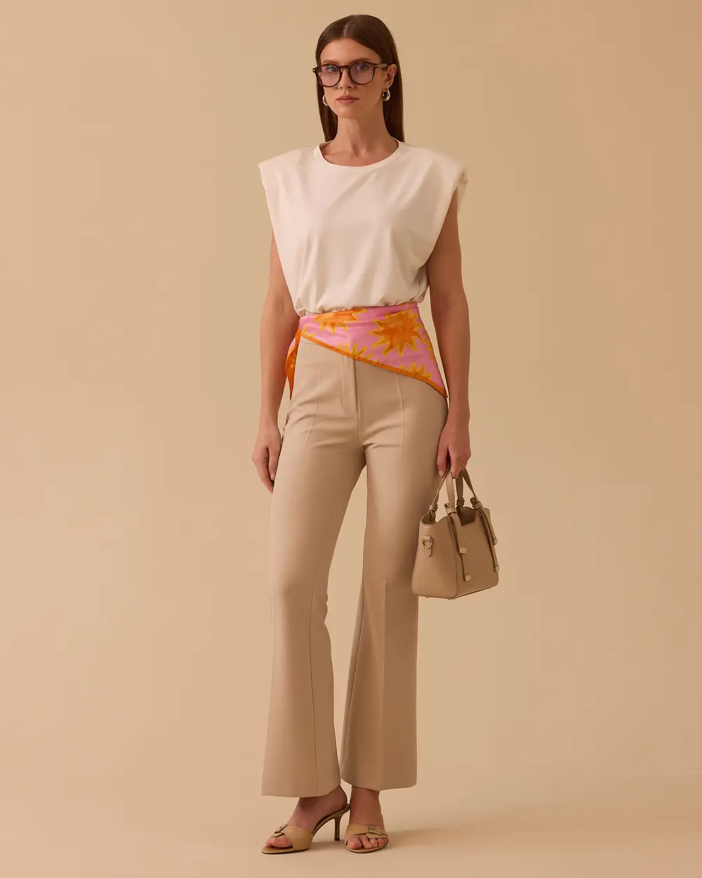 High Waist Full Length Classic Pants