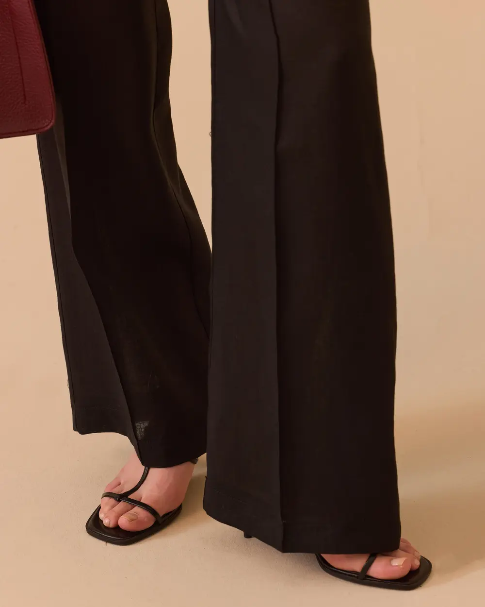 Beli Lastik Detaylı Rahat Kesim Keten Pantolon
