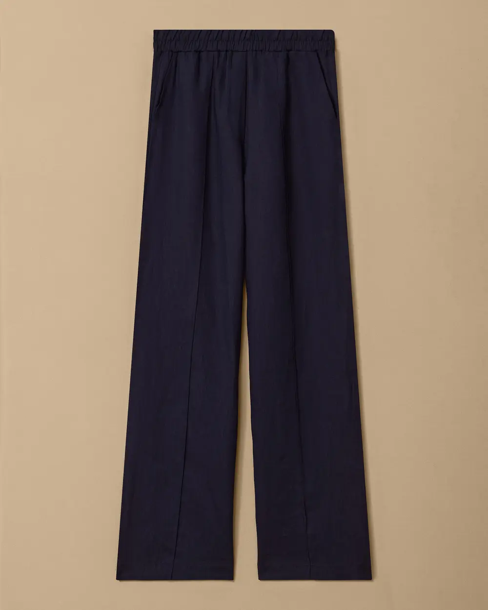 Relaxed Fit Pants with Elastic Waist Detail
