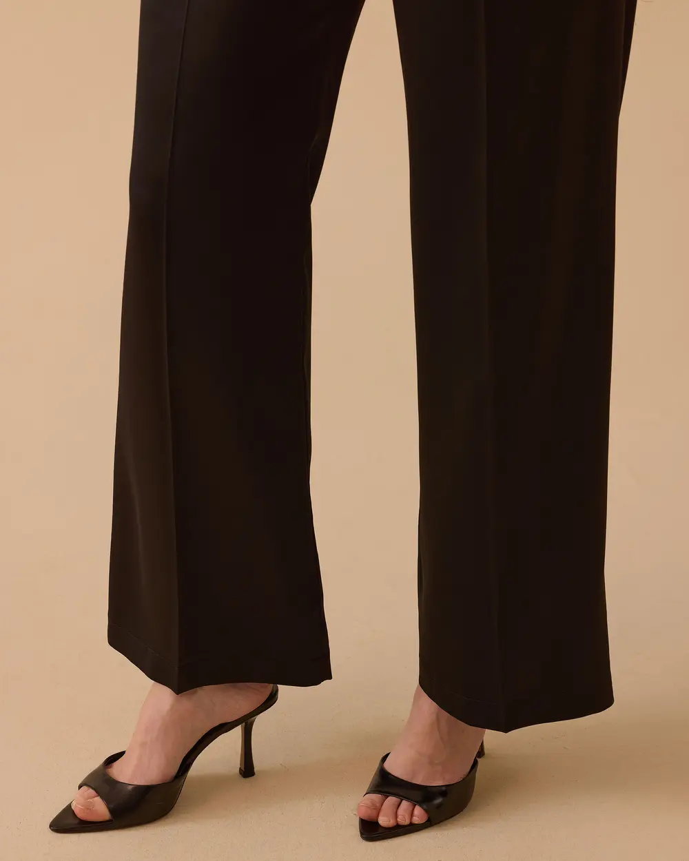 High Waist Full Length Satin Pants