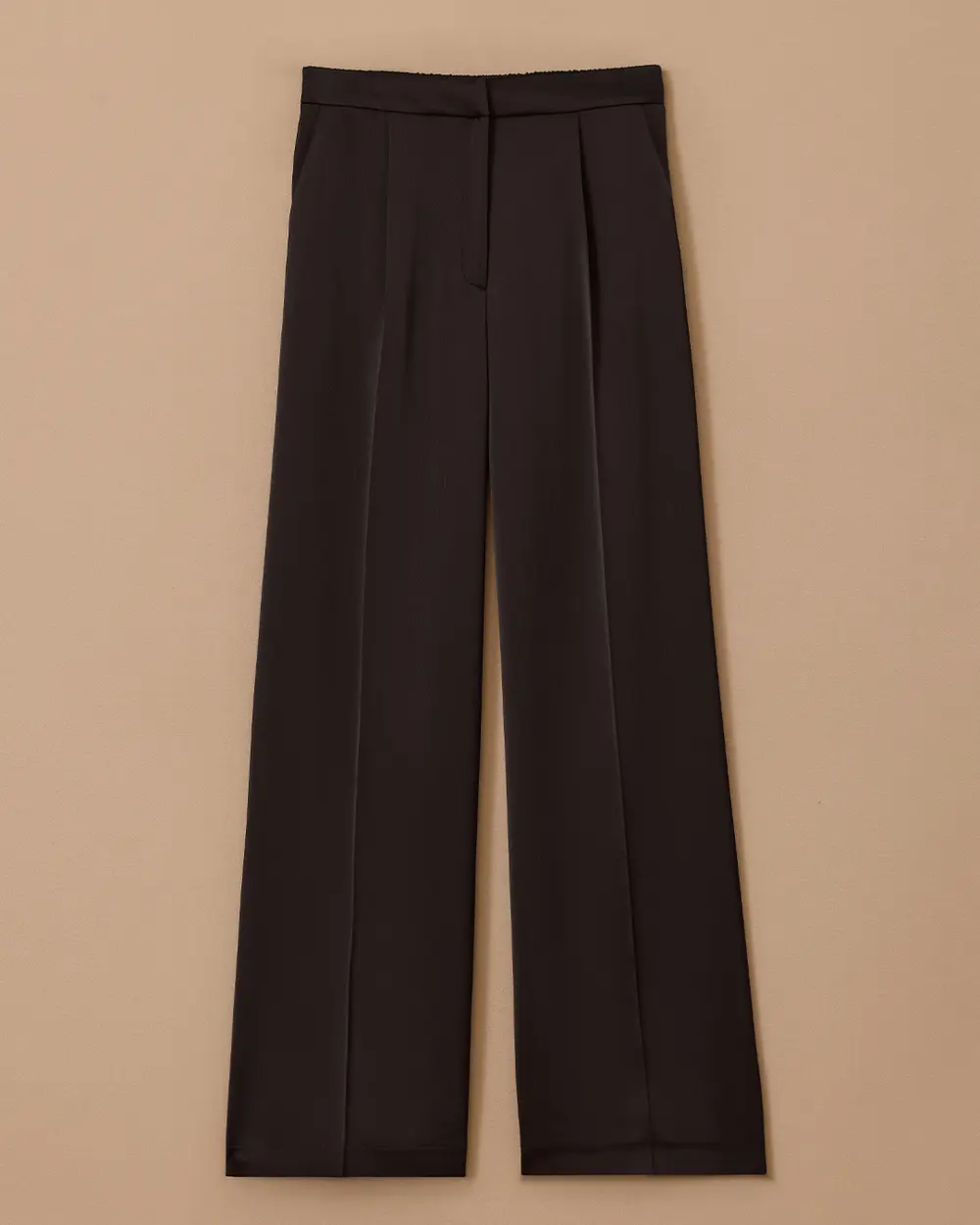 High Waist Full Length Satin Pants