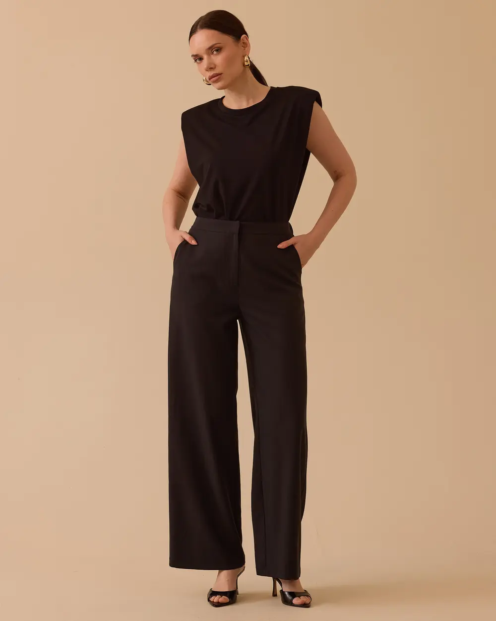 Normal Bel Geniş Paça Pantolon