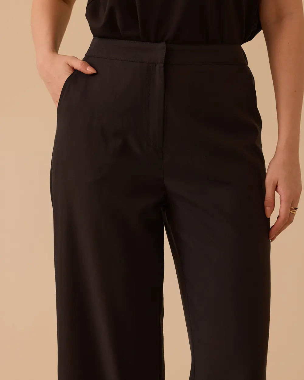 Normal Bel Geniş Paça Pantolon