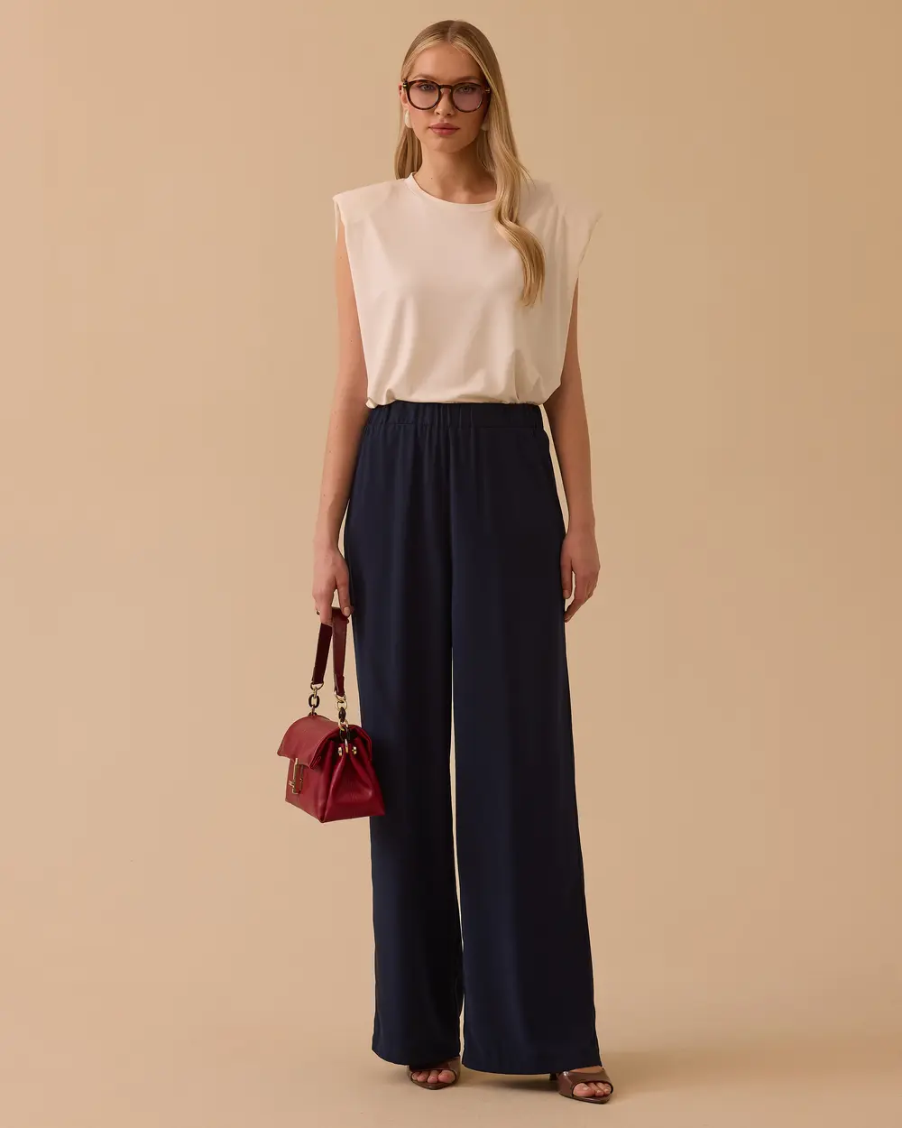 High Waist Wide Leg Full Length Pants