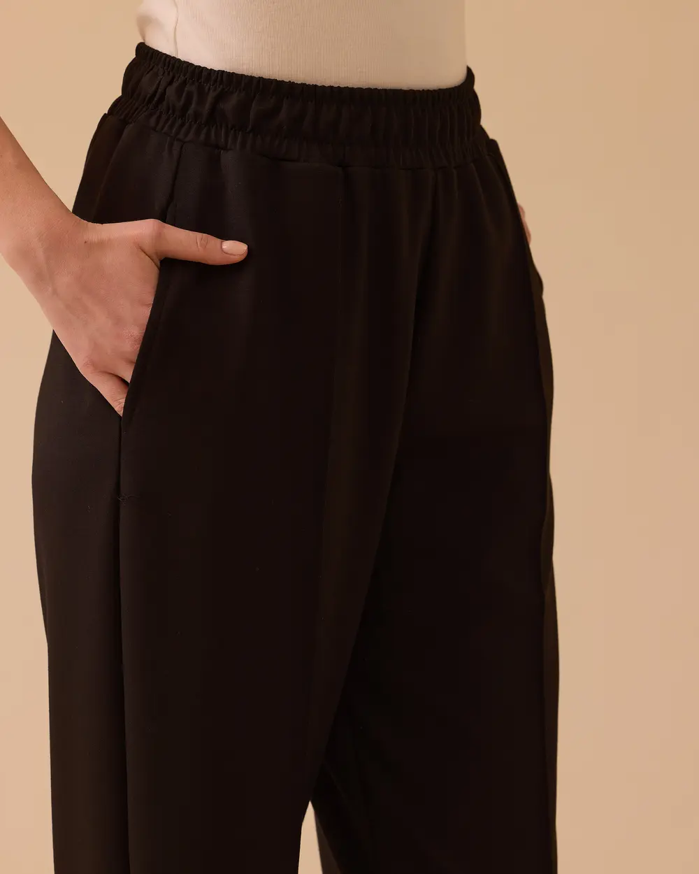 Elastik Bel Bilek Boy Pantolon