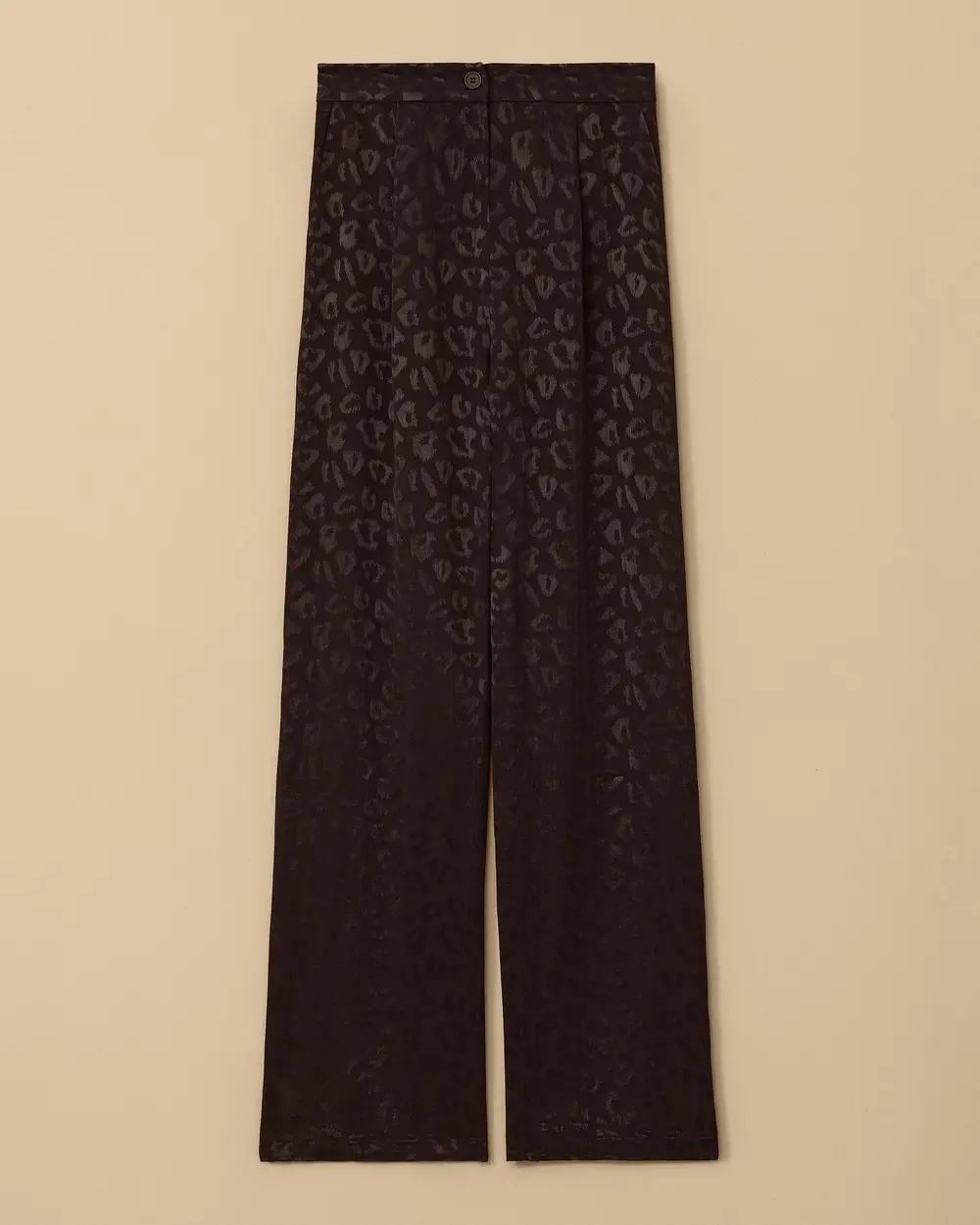 Leopard Print Jacquard Pants