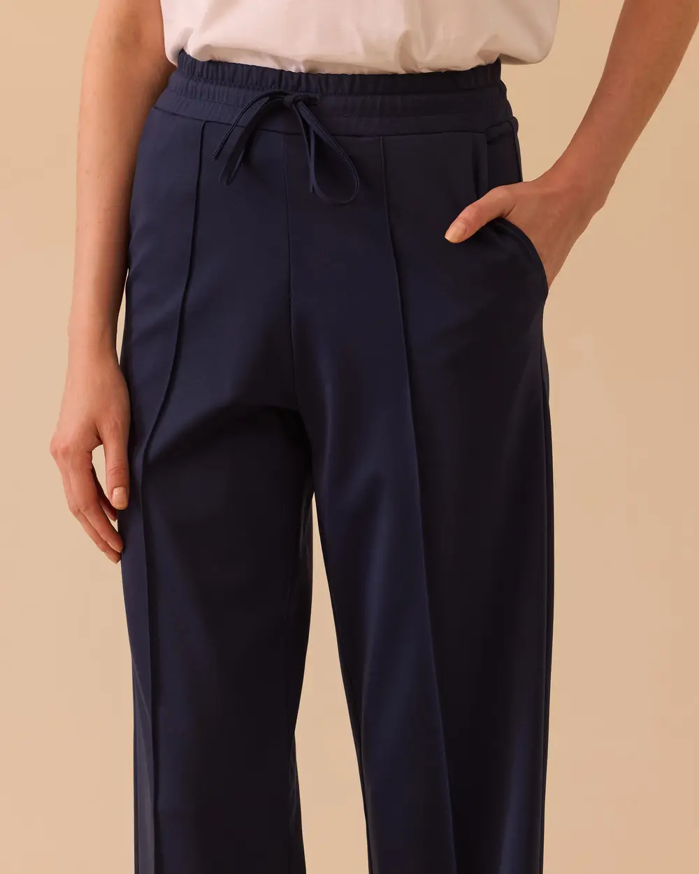 High Waist Plain Sweatpants