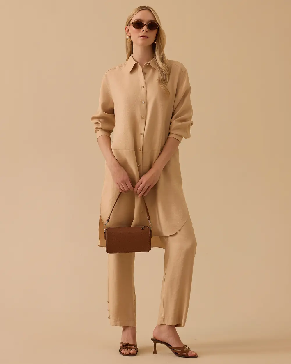 Relaxed Fit Trousers with Lacing Detail