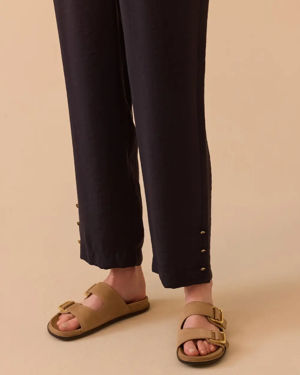 Bağcık Detaylı Rahat Kesim Pantolon