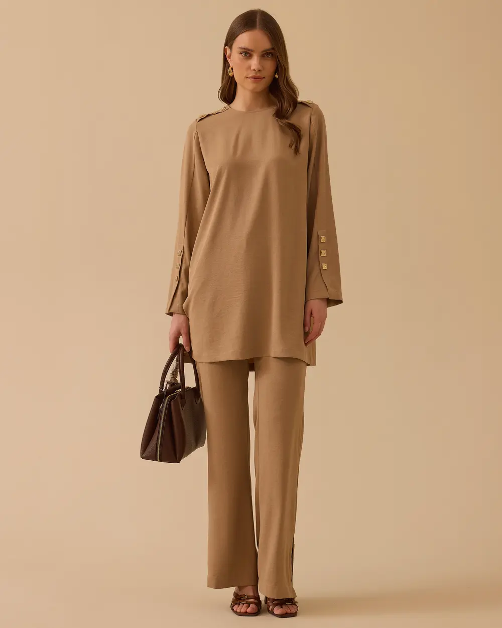 Full Length Pants with Cuff Detail