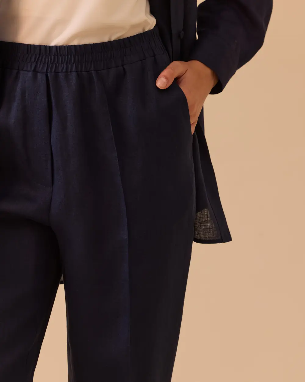 Beli Lastik Detaylı Havuç Kesim Pantolon