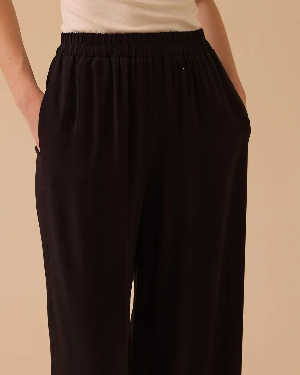 Beli Lastikli Geniş Paça Pantolon