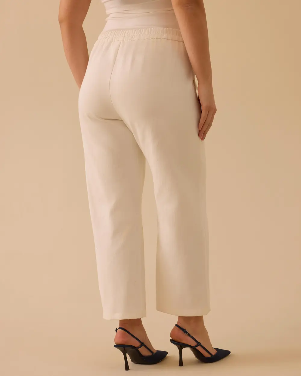 Büyük Beden Bilek Boy Kanvas Pantolon