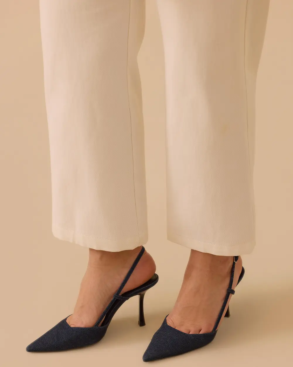 Büyük Beden Bilek Boy Kanvas Pantolon