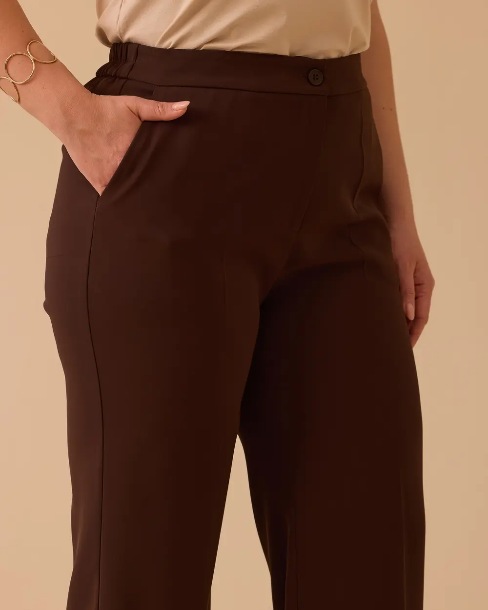 Büyük Beden Tam Boy Bol Paça Pantolon