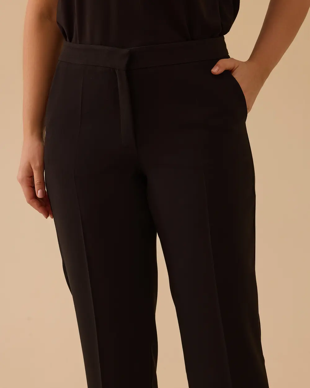 Büyük Beden Cepli Tam Boy Pantolon