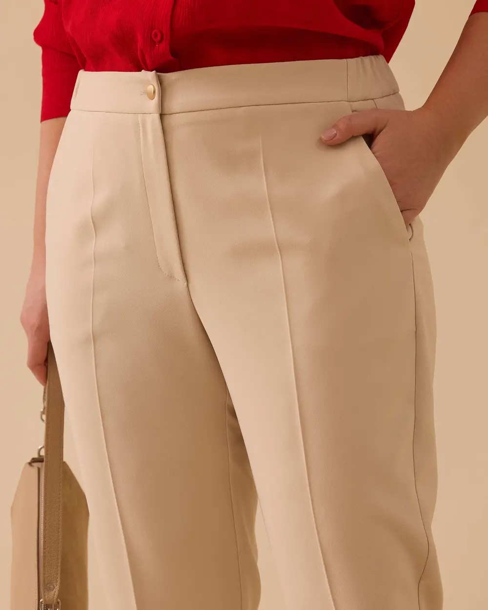 Büyük Beden Bilek Boy Havuç Kesim Pantolon