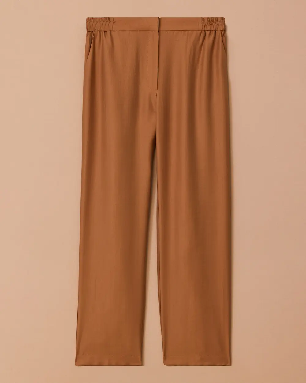 Plus Size Piped Trousers Relaxed Fit