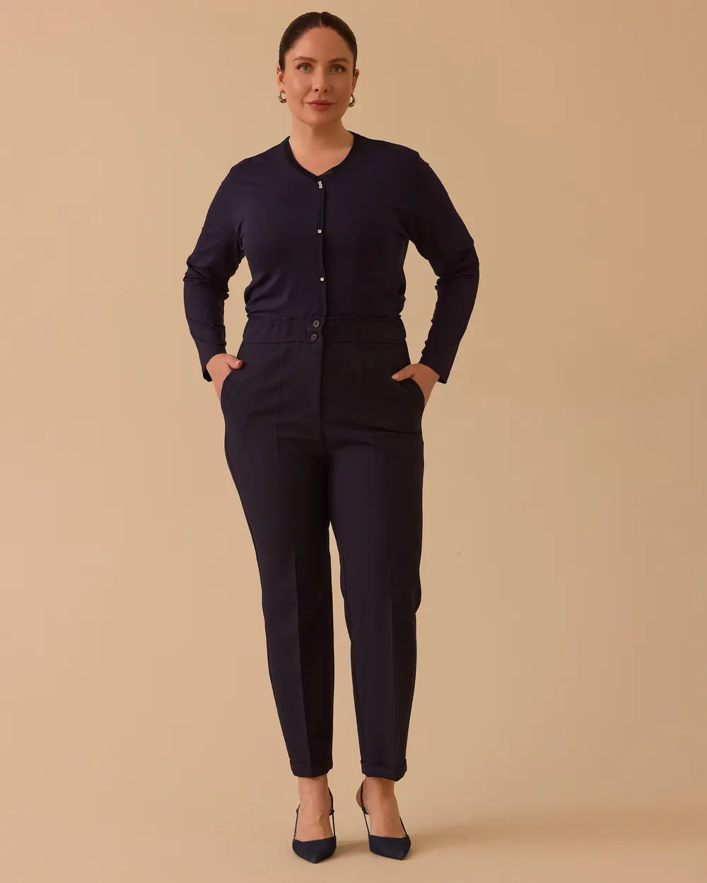 Büyük Beden Lena Bilek Boy Pantolon
